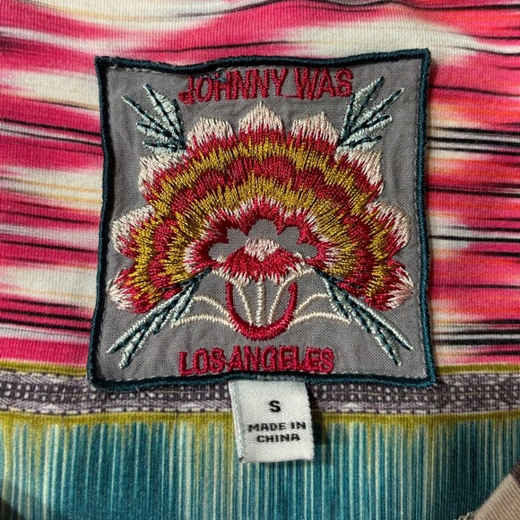 Johnny Was Mystery Print Ladies V-Neck Long Sleeves Boho Sz Small - Picture 5 of 10